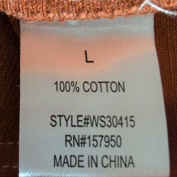 Sofi Angel Women's Mini Skirt Denim Burnt Orange Zip Fly Pockets Cotton Medium - Picture 4 of 10